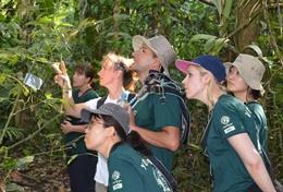 Volunteer Conservation & Environment A group of adult volunteers go on a bird survey to monitor the local wildlife during their Conservation placement in Peru.
