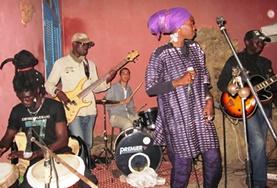Volunteer Creative & Performing Arts A local band in Senegal plays a set on stage at our volunteer Music & Culture placement.
