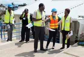 Volunteer Jamaica A Disaster Management volunteer coordinates an emergency evacuation plan at her placement in Jamaica.
