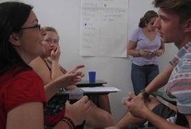 Volunteer Law & Human Rights Human Rights interns plan a presentation and workshop that they will conduct in a local community in Argentina.