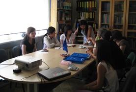 Volunteer Law & Human Rights A group of Law interns discuss the details of a case during a meeting at their placement in Mongolia.