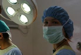 Volunteer Medicine & Healthcare A Dentistry intern prepares to observe dental surgery carried out by a medical professional in Nepal, Asia.