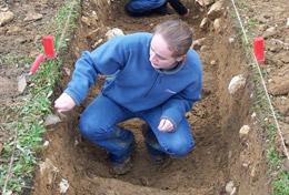 Volunteer Archaeology A high school student helps at a dig site in Romania during her Archaeology internship abroad.