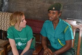 Volunteer Law & Human Rights A Human Rights High School Special volunteer interviews a local Ghanaian official as part of her research.