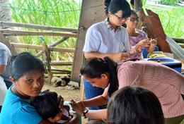 Volunteer Philippines A high school student assists at a healthcare screening as part of her short-term Public Health internship in the Philippines.
