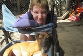 Volunteer Veterinary Medicine & <br /> Animal Care A Veterinary Medicine & Animal Care volunteer spends time working with a dog at a local shelter in Argentina.